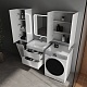 Style Line Тумба с раковиной Бергамо Мини 60 подвесная Люкс Plus антискрейтч белая глянцевая – картинка-20